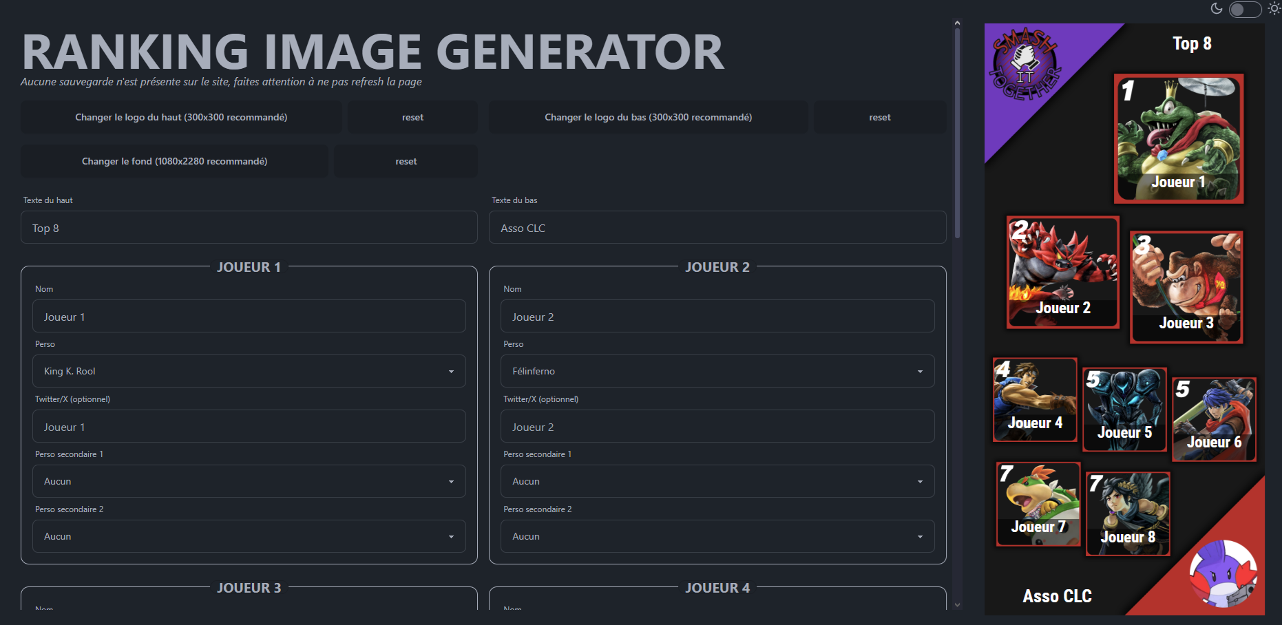 Ranking Image Generator